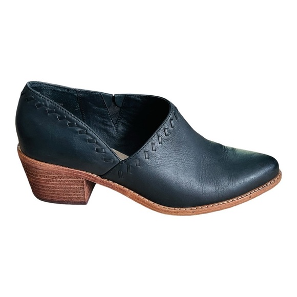 Caslon Julian Leather Bootie Shoe | Size 8 | Almond Toe Western Boho Cowgirl - Picture 1 of 14